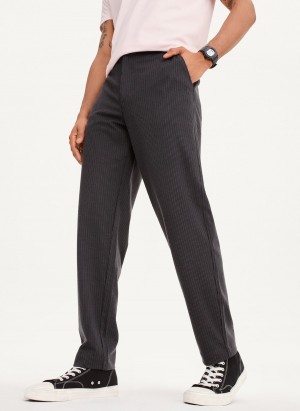 Men's Dkny Knit Texture Pants Black | O0309534