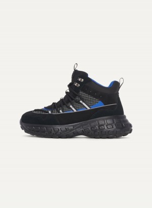 Men's Dkny Mixed Media High Top Sneakers Black | L8578449