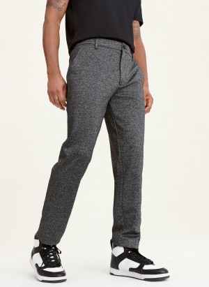 Men's Dkny Novelty Fabric Chino Pants Black | T7215028