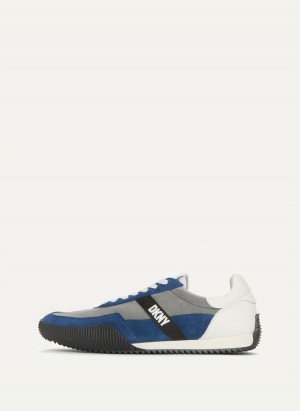 Men's Dkny Side Logo Sneakers Blue | B3935196