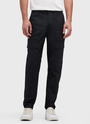 Men's Dkny Slim Fit Cargo Pants Black | R1712496