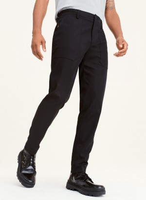 Men's Dkny Smart Fatigue Pants Black | L5408879