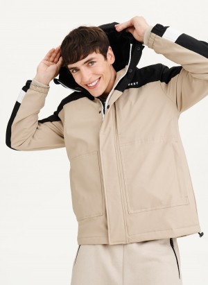 Men's Dkny Traveler Hooded Rain Jackets Grey | L3149358