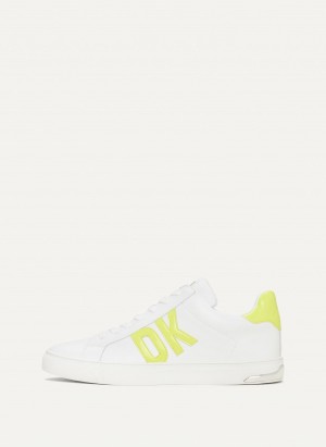 Women's Dkny Abeni Lace Up Sneakers White | Z6813326