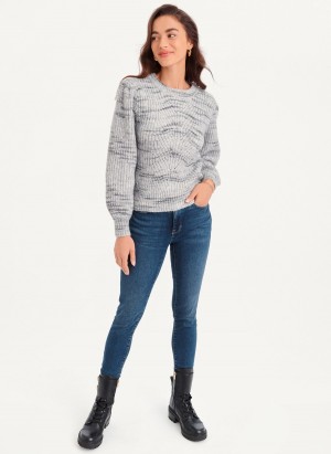 Women's Dkny Bubble Sleeve Knit Sweaters Grey | L1513828