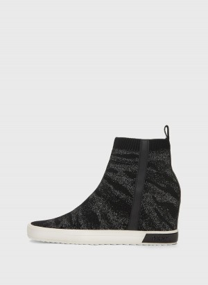 Women's Dkny Cali Wedge Sneakers Black | M1426522