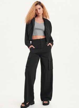 Women's Dkny Cargo Pants Black | L6798157
