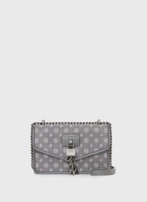 Women's Dkny Elissa Small Heritage Logo Crossbody Bags Black | T3955468