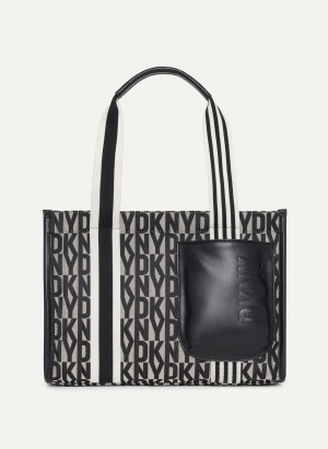 Women's Dkny Essex Saffiano Flap Shoulder Bags Black | O3820724