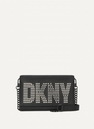 Women's Dkny Essex Saffiano Slim Crossbody Bags Black | S1235806