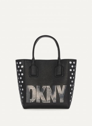 Women's Dkny Essex Saffiano Small Tote Bags Black | X2892277