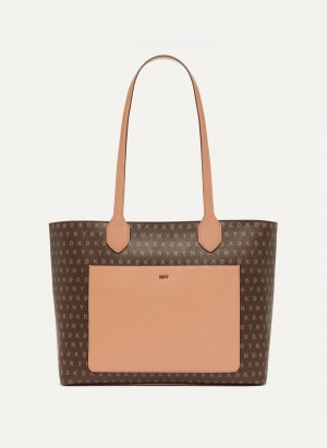 Women's Dkny Ines Tote Bags Brown | R1296570