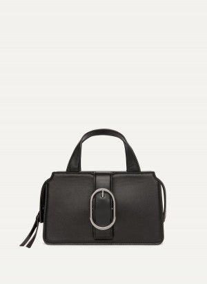 Women's Dkny Inessa Buckle Tote Bags Black | X6196808