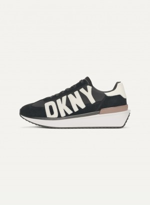 Women's Dkny Kamryn Slip On Wedge Sneakers Black | V1041186