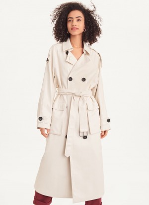 Women's Dkny Lightweight Trench Coat Beige | G5263534