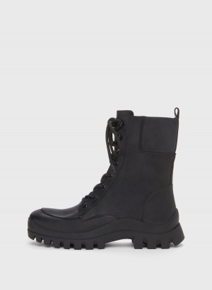 Women's Dkny Lug Sole Combat Boots Black | W1489505