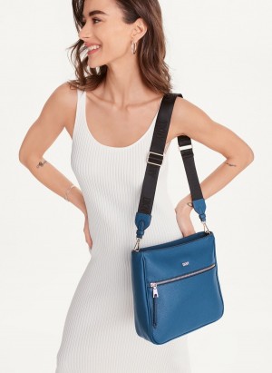 Women's Dkny Maxine Messenger Shoulder Bags Blue | H6426201