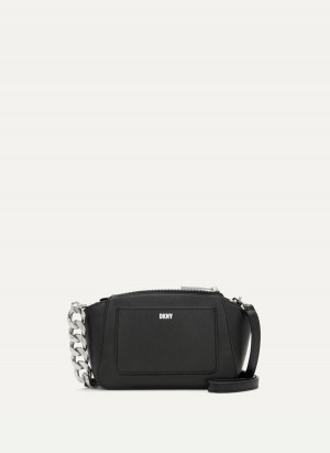 Women's Dkny Mini Dome Crossbody Bags Black | U4676456