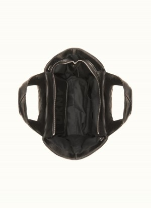 Women's Dkny Mini Modernist Knot Tote Bags Black | A7127306