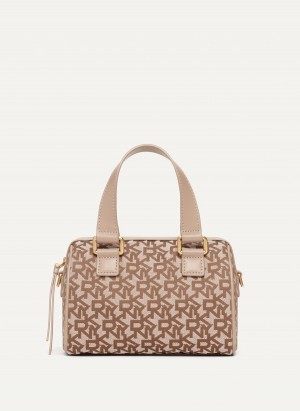 Women's Dkny Mini Satchel Crossbody Bags Beige | D4134893