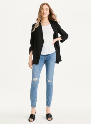 Women's Dkny Open Front With Pockets Jackets Black | Y3349186