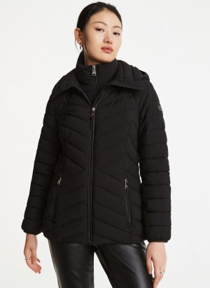 Women's Dkny Packable Jackets Black | Z6932195