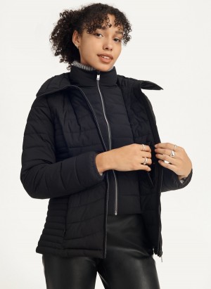 Women's Dkny Packable Jackets Black | Z7359158