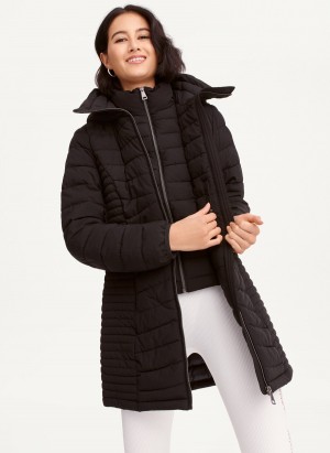 Women's Dkny Packable Vestie Walker Jackets Black | O3847587