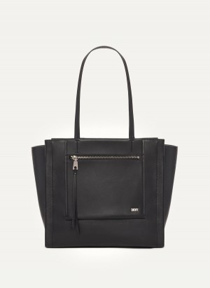 Women's Dkny Pax Large Tote Bags Black | B2990511