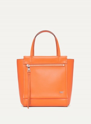 Women's Dkny Pax North-South Tote Bags Orange | Q7828587