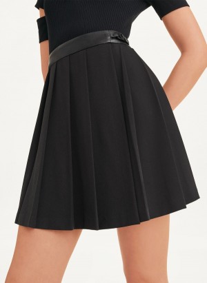 Women's Dkny Pleated Mini Skirts Black | J0943975