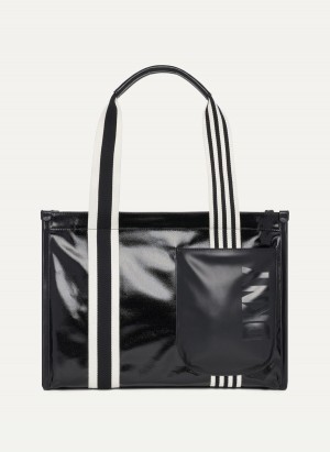 Women's Dkny Prospect Coated Canvas Large Tote Bags Black | I9567323