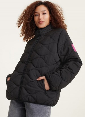Women's Dkny Quilted Packable Jackets Black | M2997867