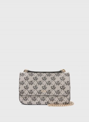 Women's Dkny Sina Shoulder Flap Crossbody Bags Grey | Y2948856