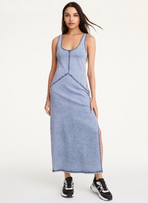 Women's Dkny Sleeveless Denim Dress Lavender | V1007040