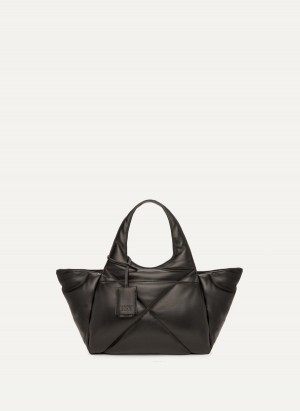 Women's Dkny The Medium Quilt Effortless Tote Bags Black | W1593720