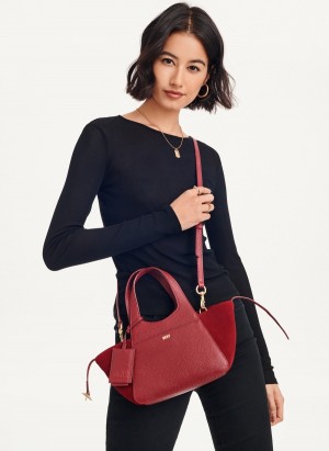 Women's Dkny The Mini Effortless Tote Bags Red | L4726474