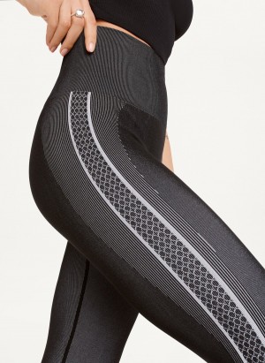 Women's Dkny Two-Tone Seamless Leggings Black | W4060604