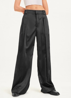Women's Dkny Wide Leg Pants Black | K8066201