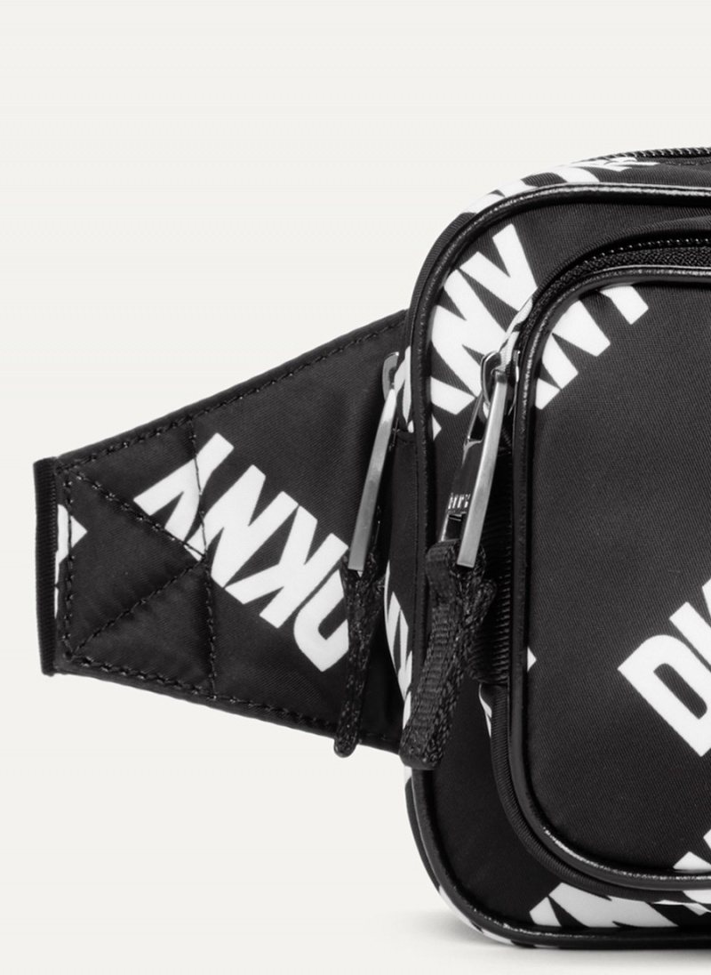 Men's Dkny All Over Logo Belt Bags Black | S0243265