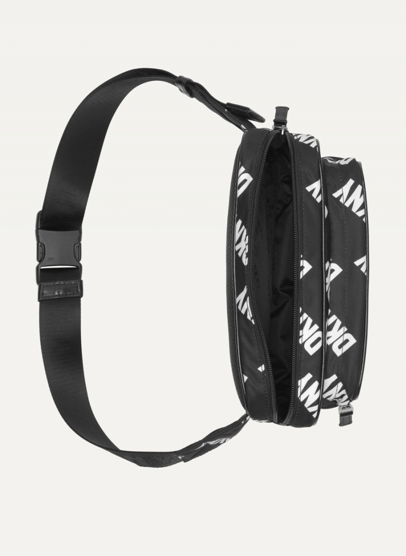 Men's Dkny All Over Logo Belt Bags Black | S0243265