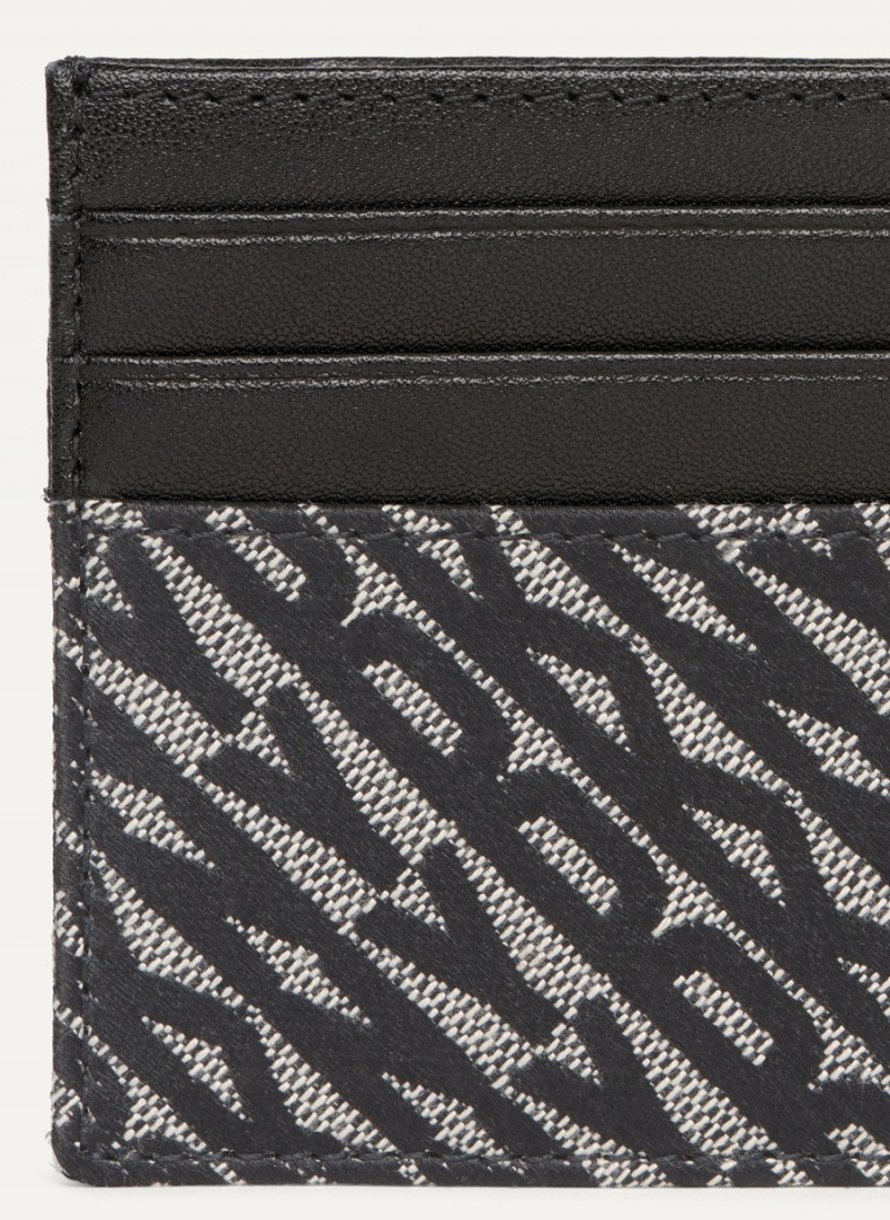 Men's Dkny Allover Logo Card Case Black | H5314991