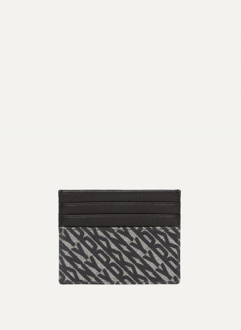 Men\'s Dkny Allover Logo Card Case Black | H5314991