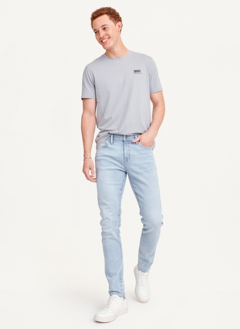Men's Dkny Bleached Skinny Jeans Blue | R3355403