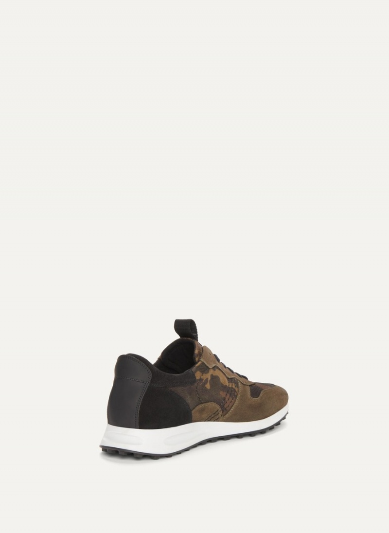 Men's Dkny Camo Runner Sneakers Brown | D1697295
