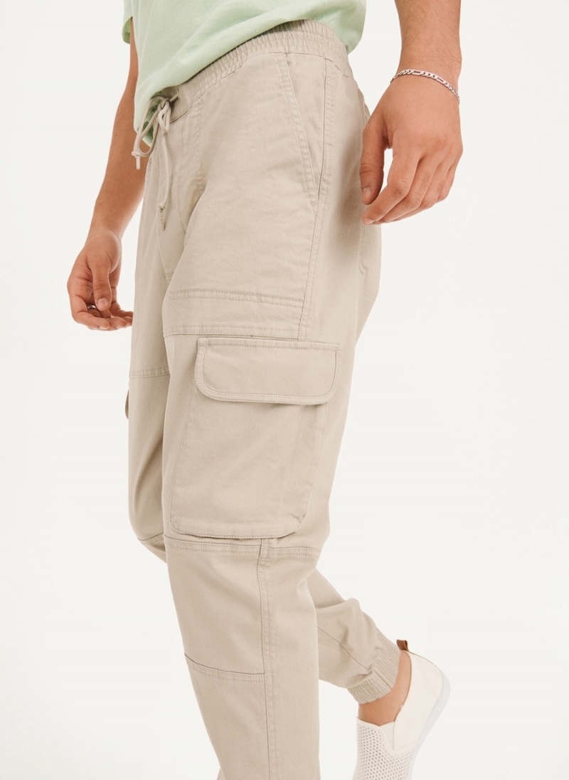 Men's Dkny Cargo Woven Jogger Beige | V7793345