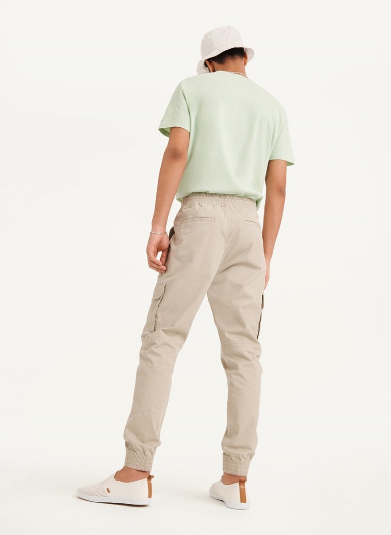 Men's Dkny Cargo Woven Jogger Beige | V7793345