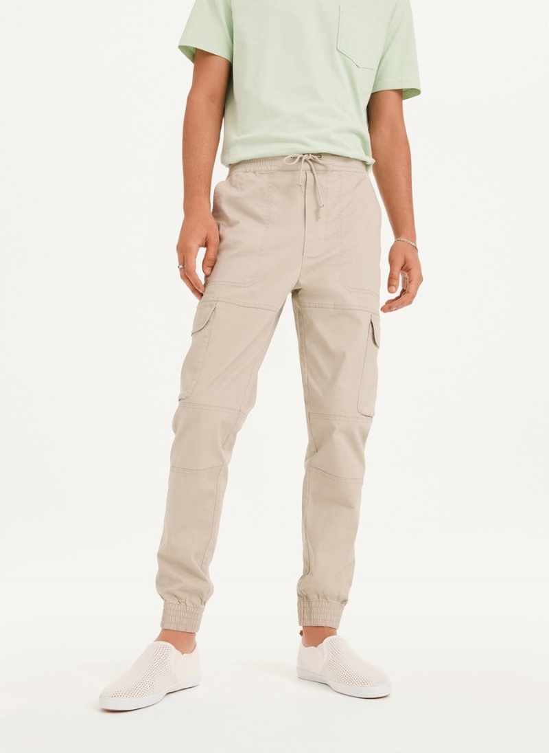 Men\'s Dkny Cargo Woven Jogger Beige | V7793345