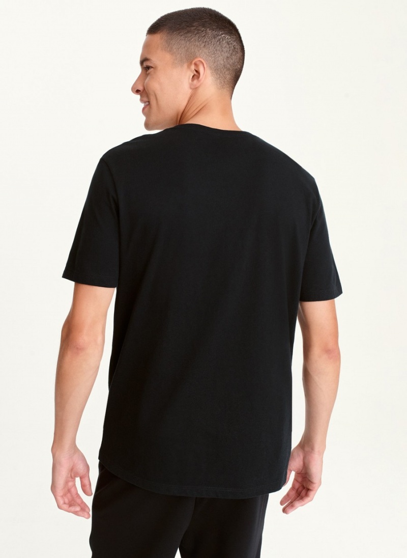 Men's Dkny Cityscape Sketch T Shirts Black | D8750181