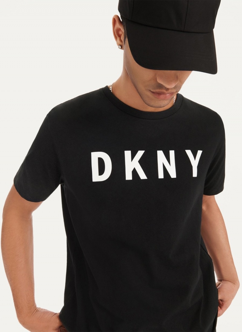 Men's Dkny Classic Logo T Shirts Black | E9920022